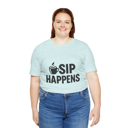 Sip Happens Minimal Edition Unisex Jersey Short Sleeve Tee T-shirt