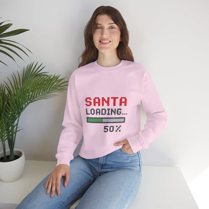 Santa Loading Bar Christmas Unisex Heavy Blend™ Crewneck Sweatshirt