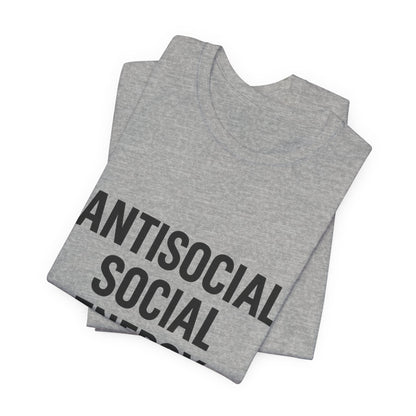 Antisocial Social Energy Unisex Jersey Short Sleeve Tee T-shirt
