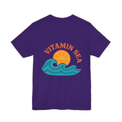 Logo Vitamin Sea Back Side Design Unisex Jersey Short Sleeve Tee T-shirt