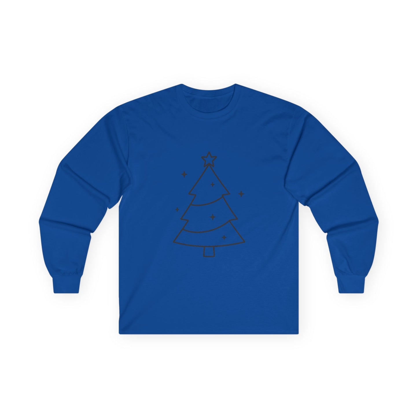 Minimal Design Christmas Tree Unisex Ultra Cotton Long Sleeve Tee