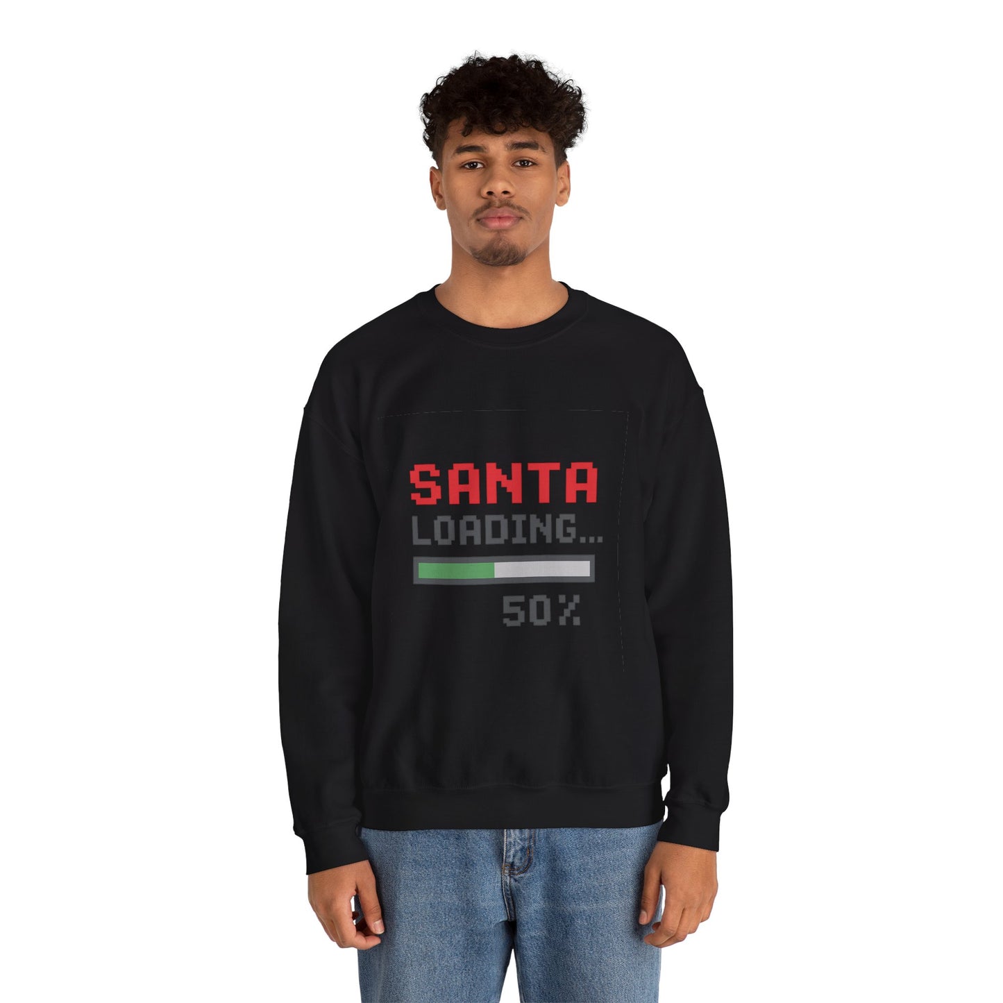 Santa Loading Bar Christmas Unisex Heavy Blend™ Crewneck Sweatshirt