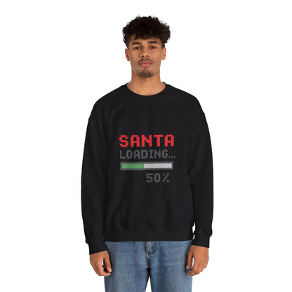 Santa Loading Bar Christmas Unisex Heavy Blend™ Crewneck Sweatshirt