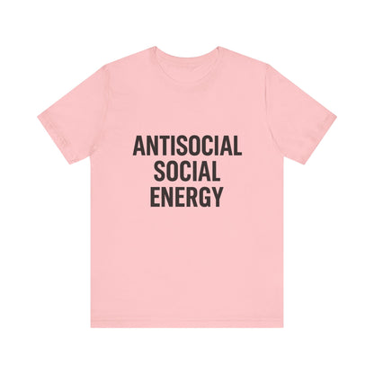 Antisocial Social Energy Unisex Jersey Short Sleeve Tee T-shirt