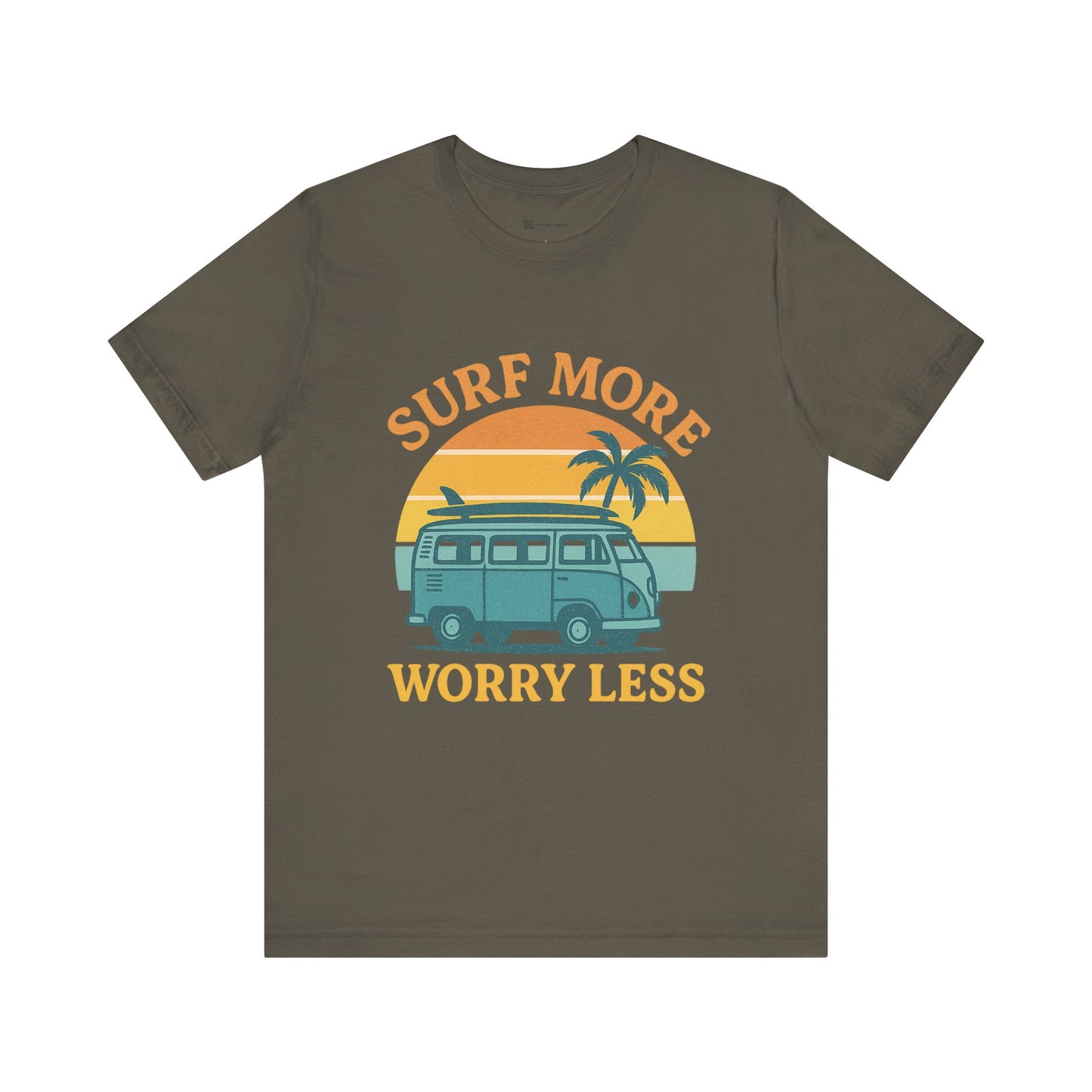 Surf More Worry Less Summer Unisex Jersey Short Sleeve Tee T-shirt