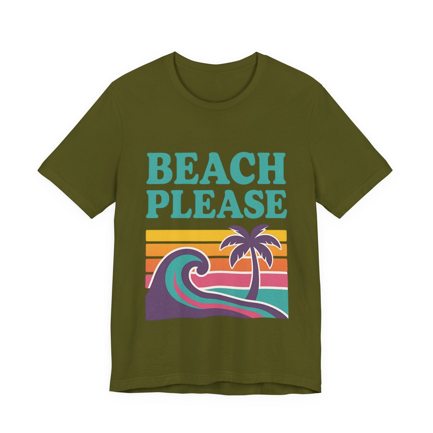 Beach Please Palm Trees Unisex Short Sleeve Tee T-shirt