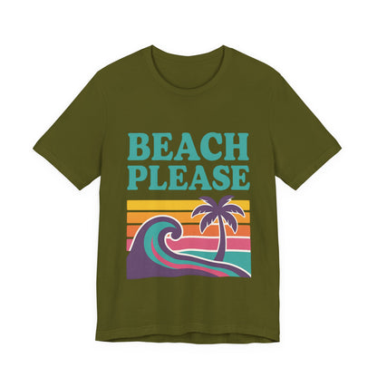 Beach Please Palm Trees Unisex Short Sleeve Tee T-shirt