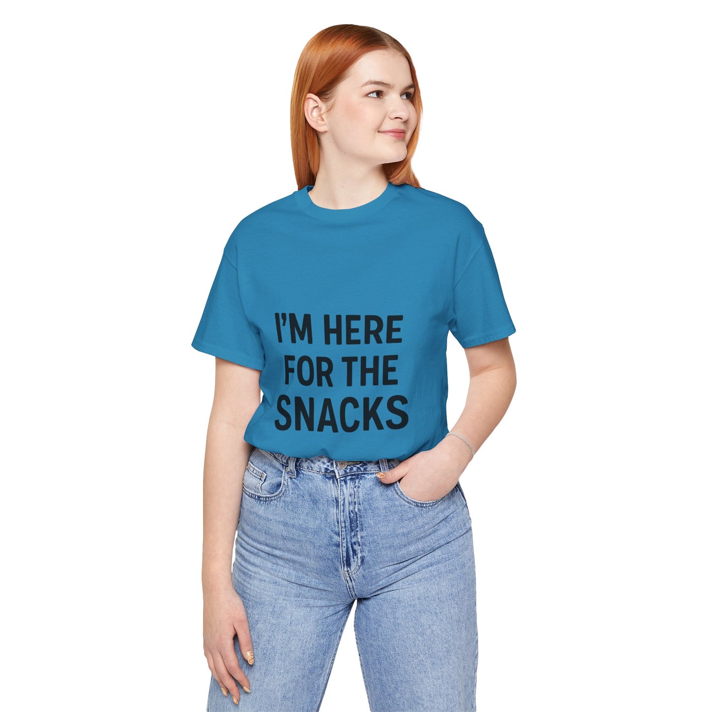 I'm Here For The Snacks Unisex Jersey Short Sleeve Tee T-shirt