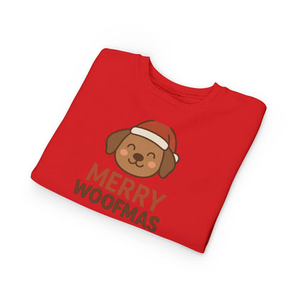 Merry Woofmas Christmas Toddler Sweatshirt