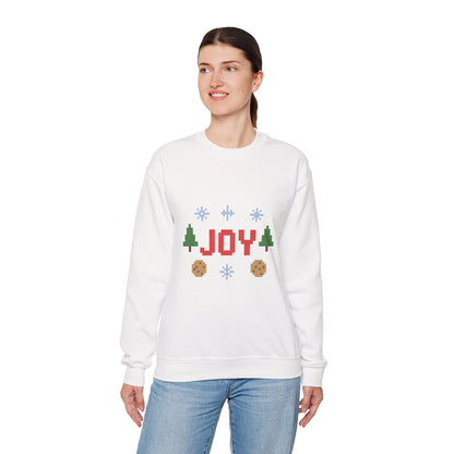 Christmas Joy In Pixel Unisex Heavy Blend™ Crewneck Sweatshirt