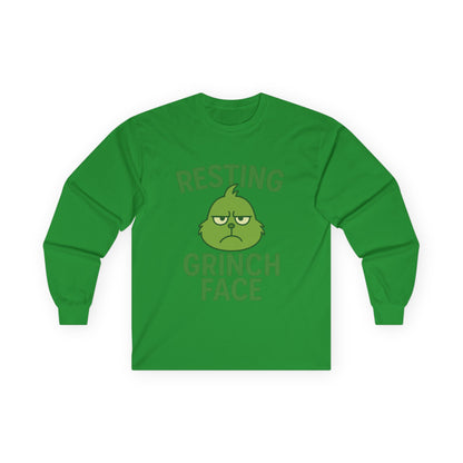 Gringe Face Christmas Unisex Ultra Cotton Long Sleeve Tee T-shirt