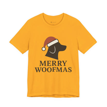 Merry Woofmas Christmas Unisex Jersey Short Sleeve Tee T-shirt