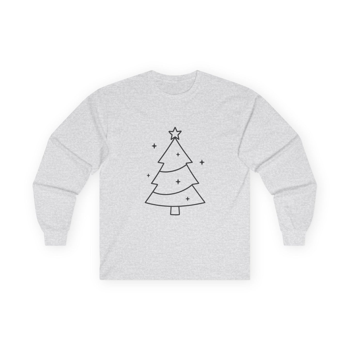 Minimal Design Christmas Tree Unisex Ultra Cotton Long Sleeve Tee