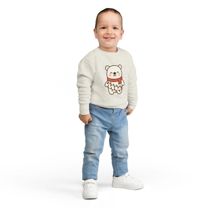 Polar Bear With Lights ChristmasToddler Sweatshirt