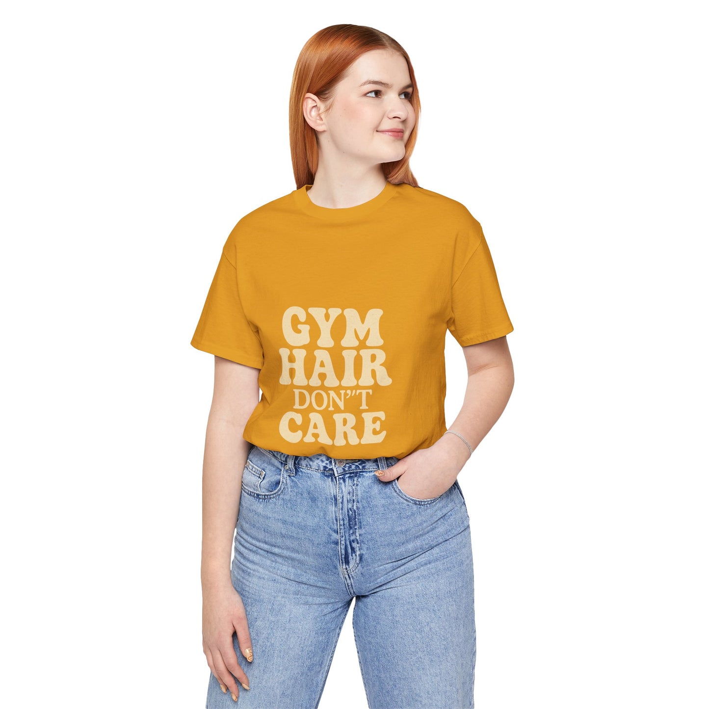 Gym Hair Don't Care Unisex Jersey Short Sleeve Tee T-shirt
