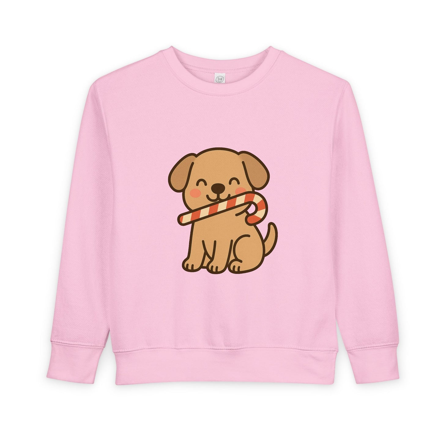 Dog Candy Cane Christmas Toddler Sweatshirt