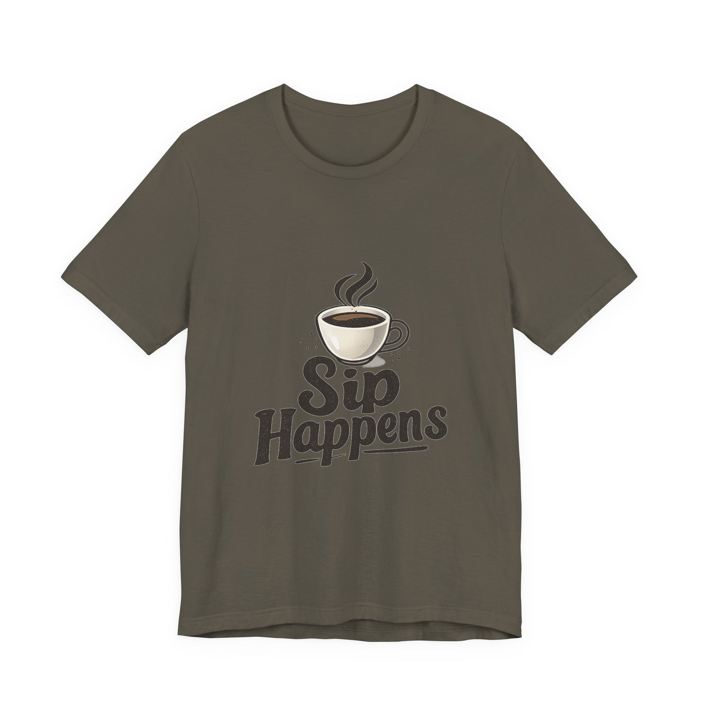 Sip Happens Coffee Cup Unisex Jersey Short Sleeve Tee T-shirt
