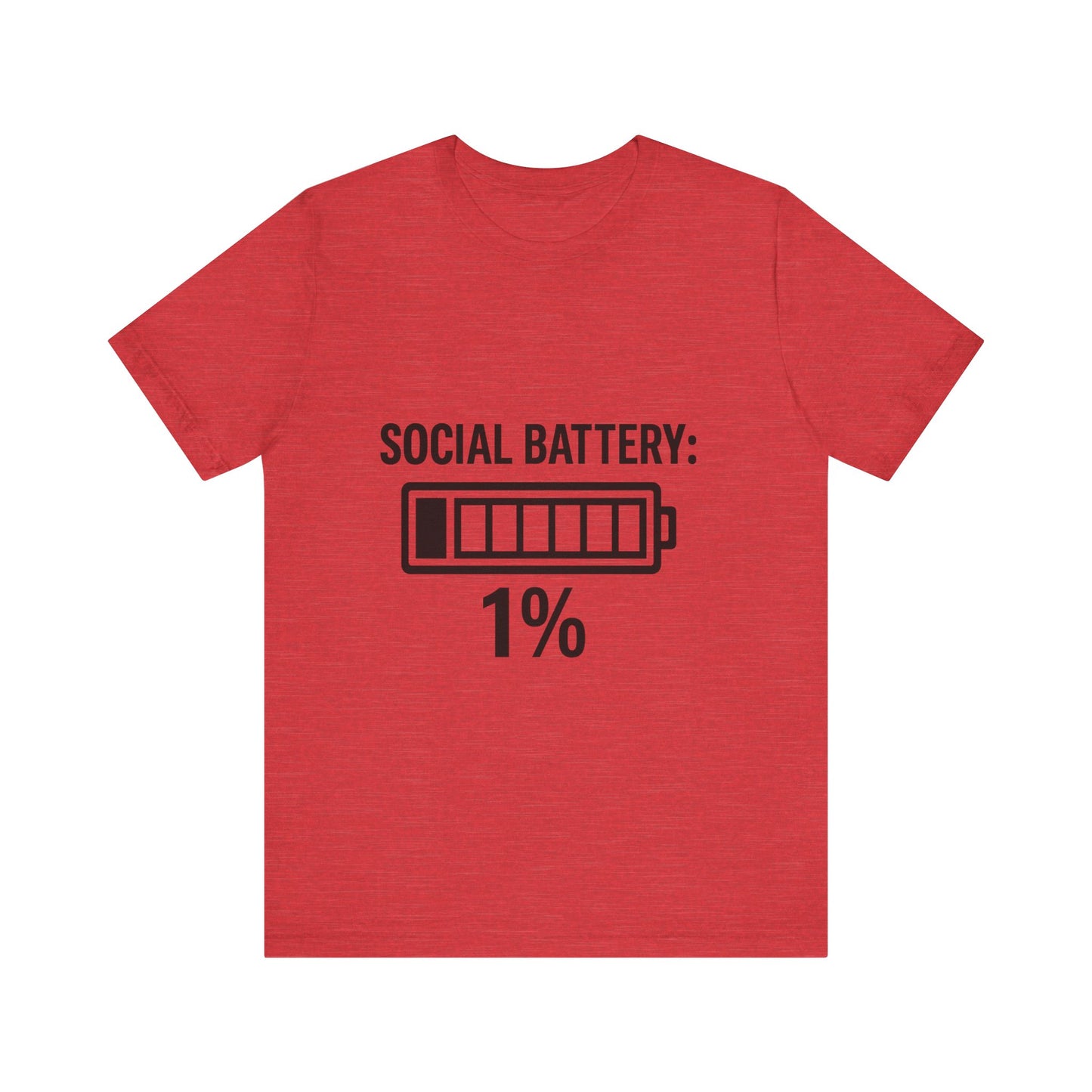 Social Battery Bar Unisex Jersey Short Sleeve Tee T-shirt
