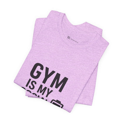 Gym Is My Social Battery Bar Unisex Jersey Short Sleeve Tee T-shirt