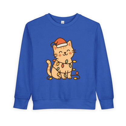 Christmas Decorated CatToddler Sweatshirt