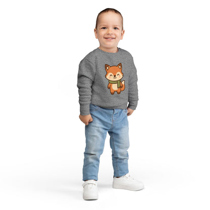 Christmas Foxy Scarf Toddler Sweatshirt