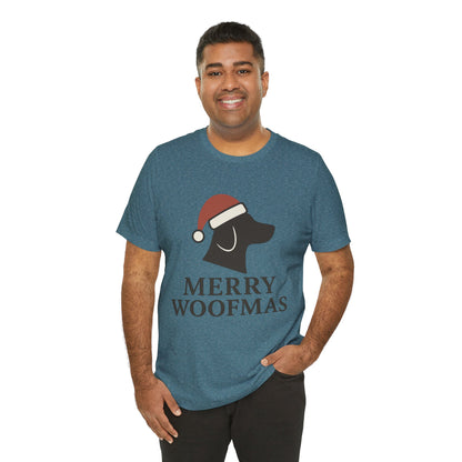 Merry Woofmas Christmas Unisex Jersey Short Sleeve Tee T-shirt