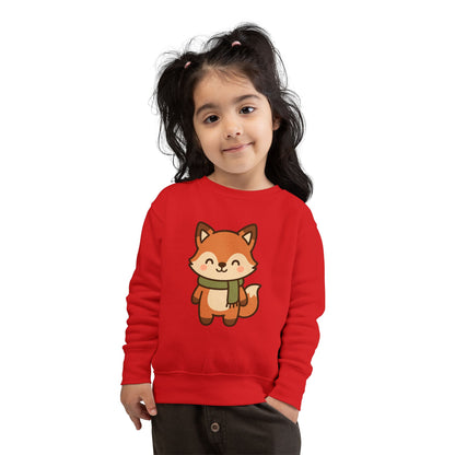 Christmas Foxy Scarf Toddler Sweatshirt
