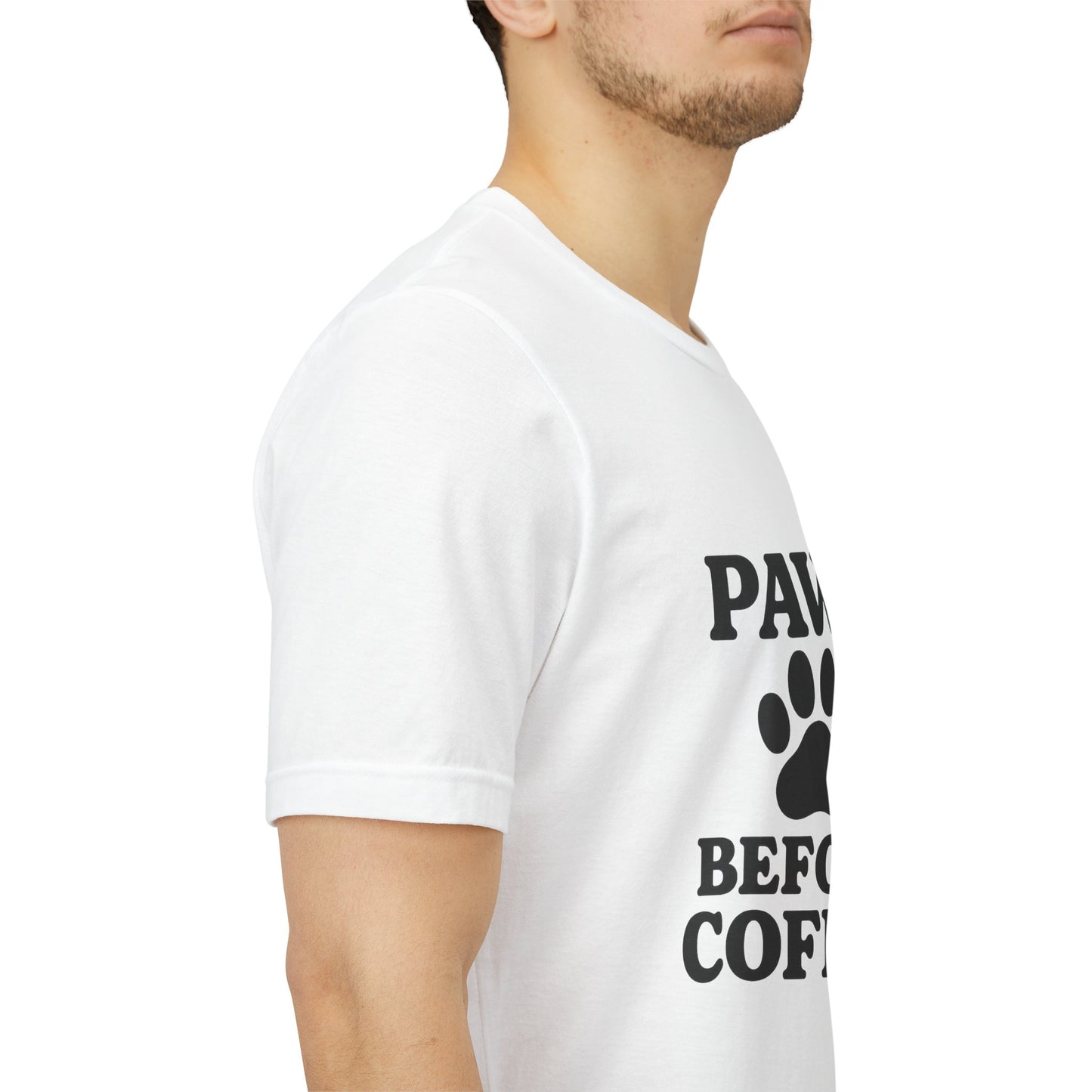 Paws Before Coffee Unisex Jersey Short Sleeve Tee T-shirt