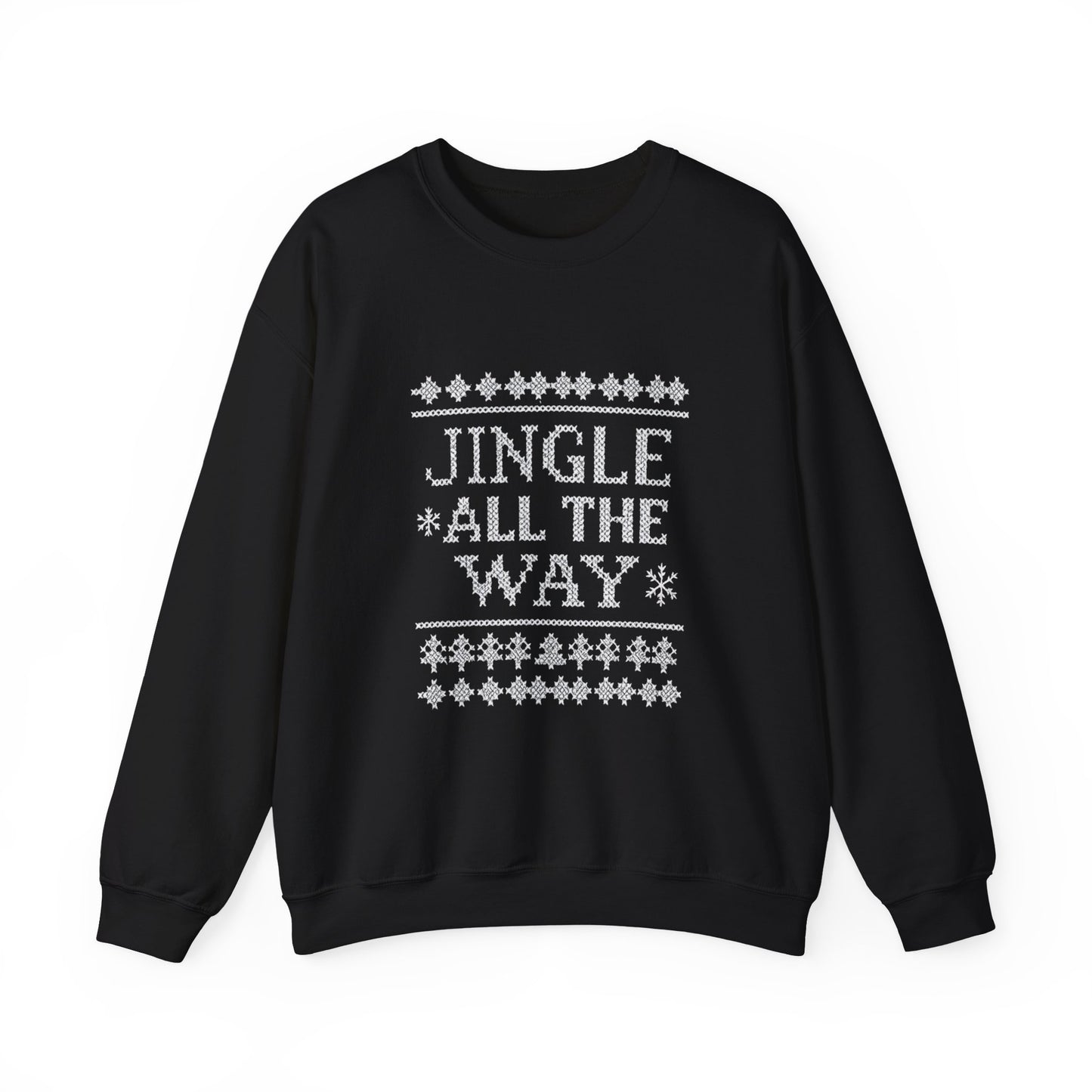 Merry Christmas Ugly Knitted Sweater Style Unisex Heavy Blend™ Crewneck Sweatshirt