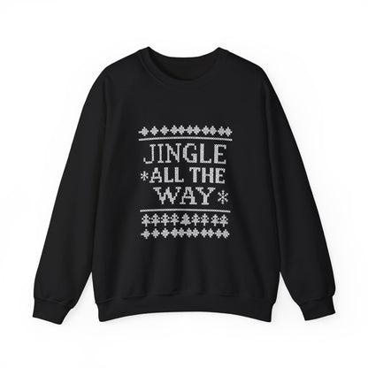 Merry Christmas Ugly Knitted Sweater Style Unisex Heavy Blend™ Crewneck Sweatshirt