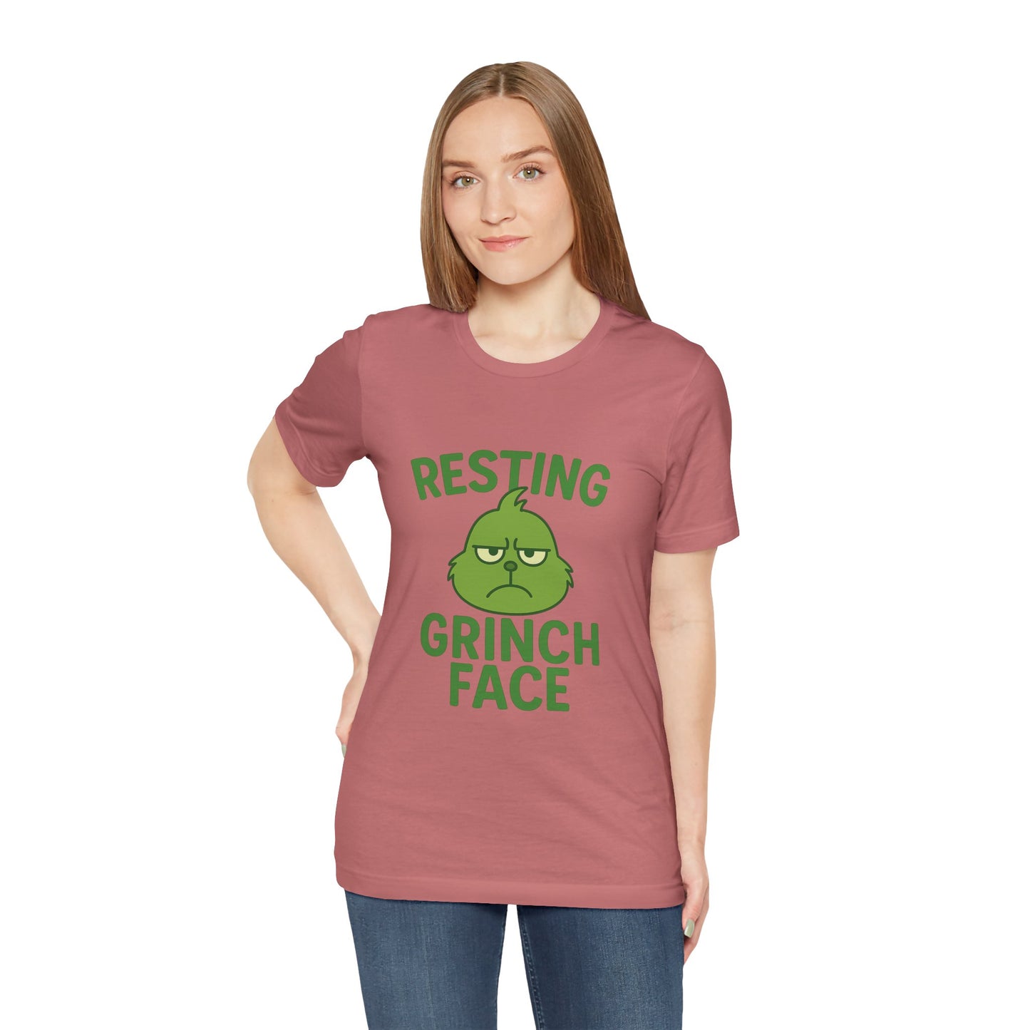Gringe Resting Face Christmas Unisex Jersey Short Sleeve Tee T-shirt