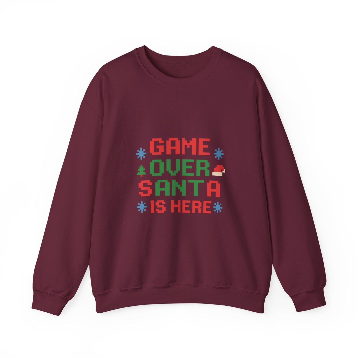 Game Over Santa Is Here Christmas Unisex Heavy Blend™ Crewneck Sweatshirt