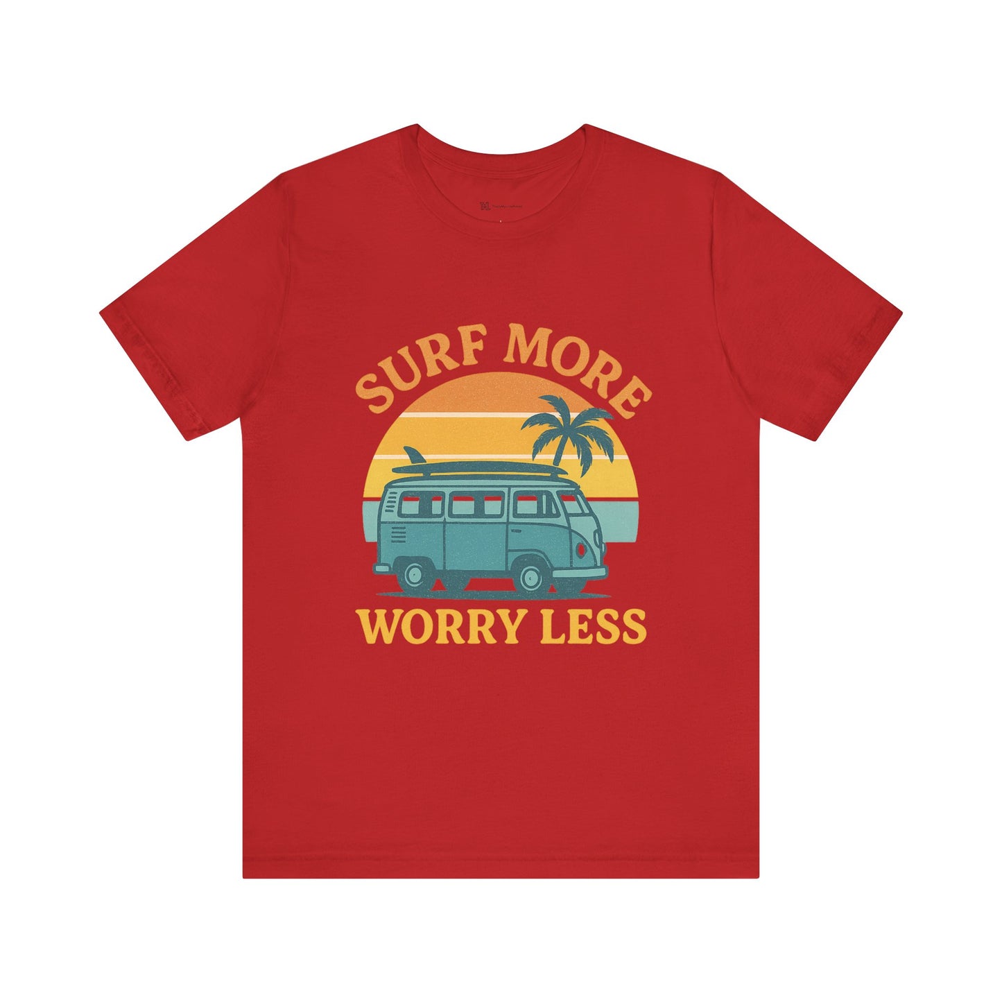 Surf More Worry Less Summer Unisex Jersey Short Sleeve Tee T-shirt