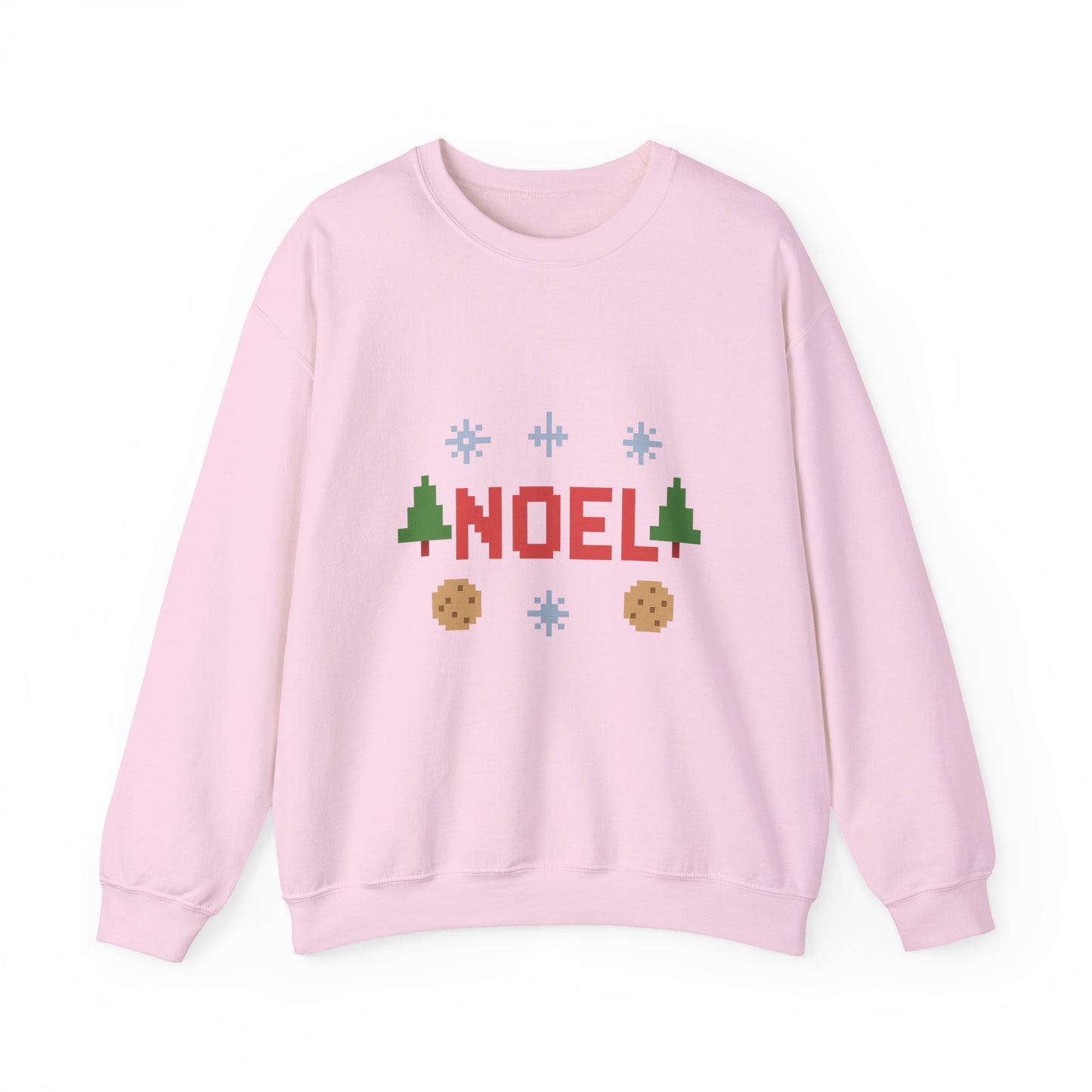 Christmas Noel In Pixel Unisex Heavy Blend™ Crewneck Sweatshirt