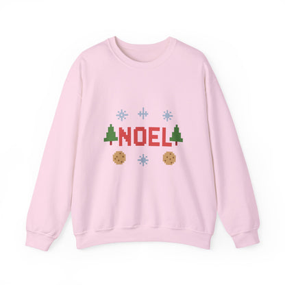 Christmas Noel In Pixel Unisex Heavy Blend™ Crewneck Sweatshirt