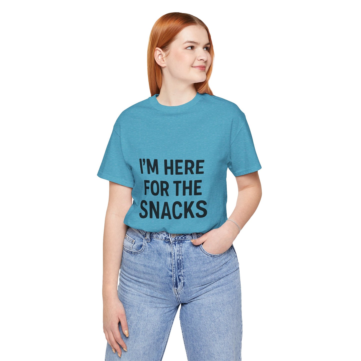 I'm Here For The Snacks Unisex Jersey Short Sleeve Tee T-shirt