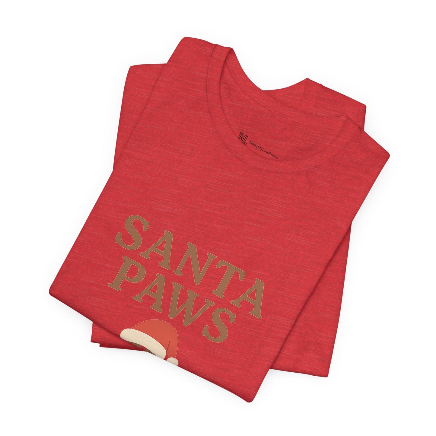 Santa Paws Is Coming To Town Christmas Unisex Jersey Short Sleeve Tee T-shirt