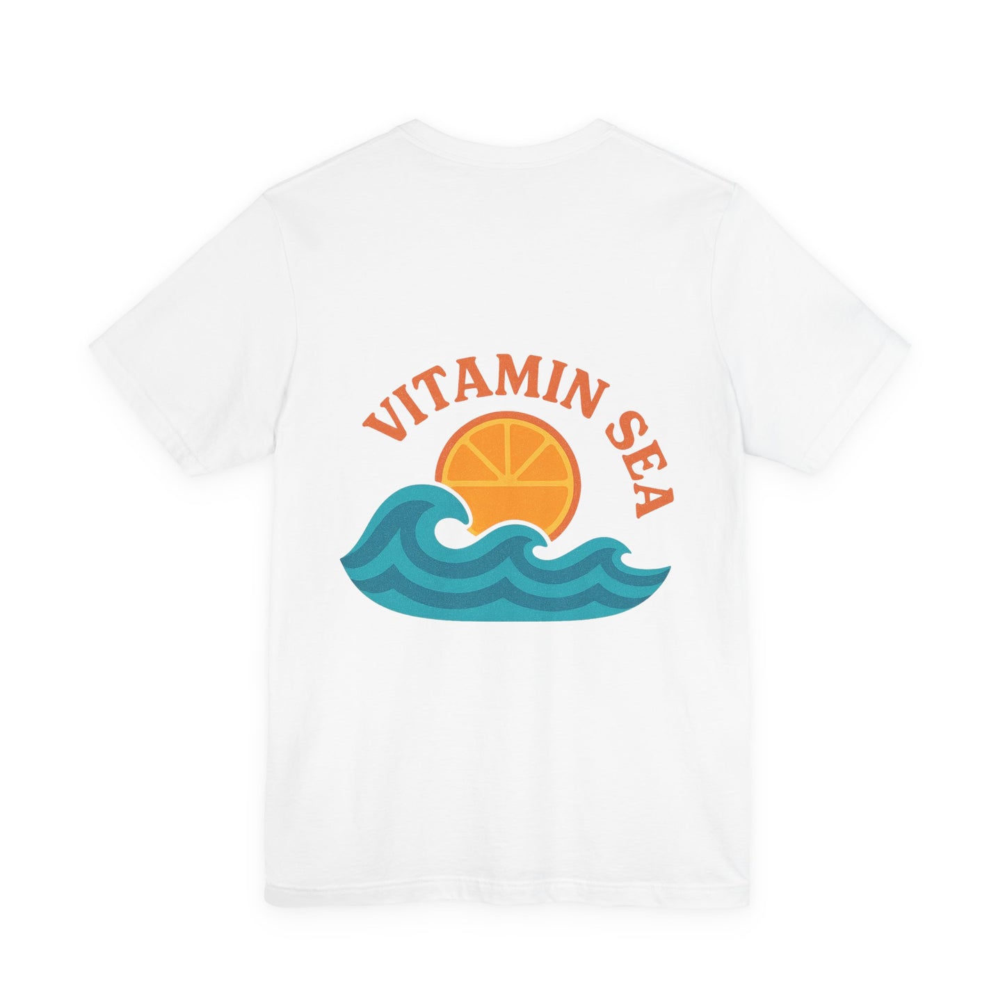Logo Vitamin Sea Back Side Design Unisex Jersey Short Sleeve Tee T-shirt