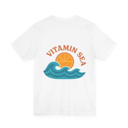 Logo Vitamin Sea Back Side Design Unisex Jersey Short Sleeve Tee T-shirt