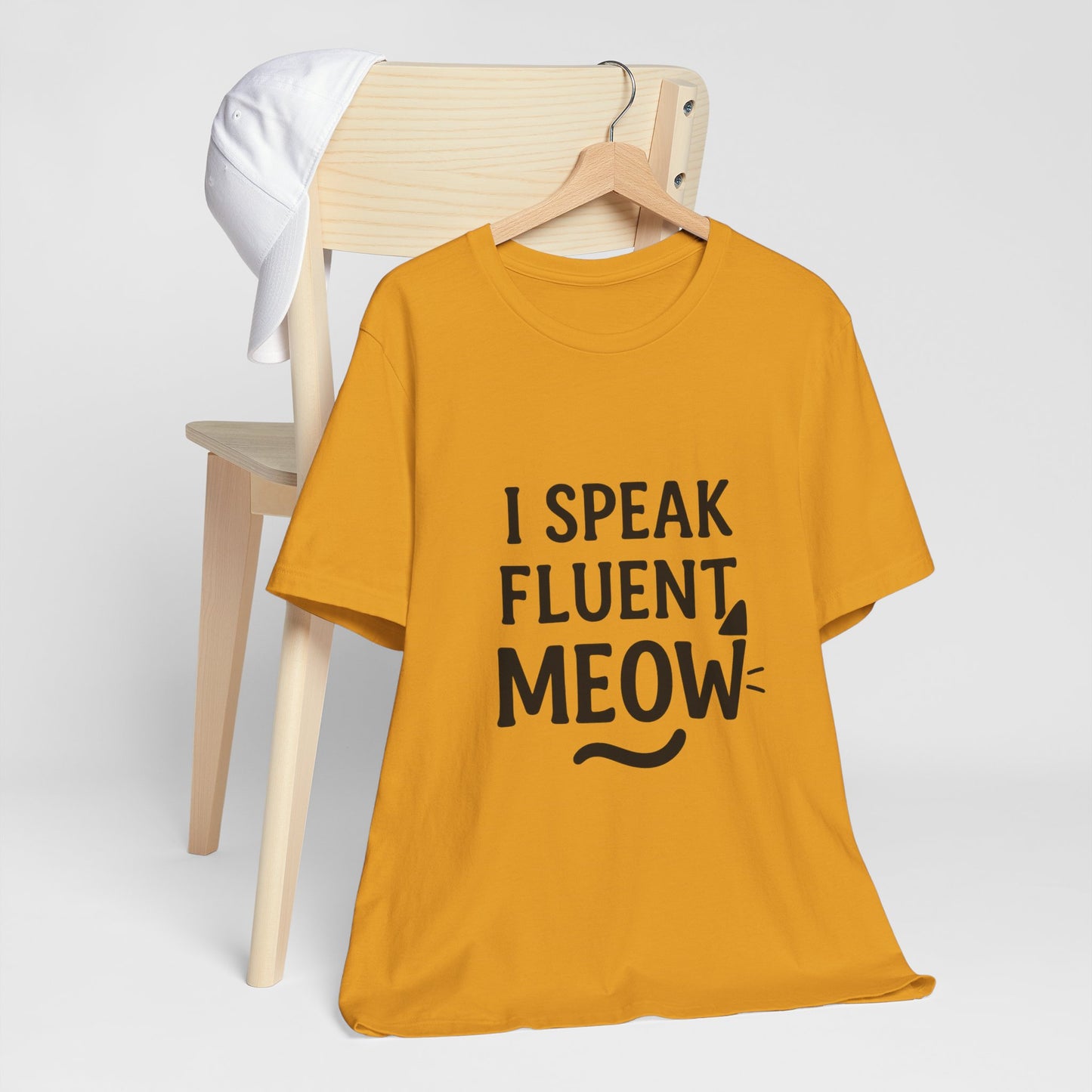 I Speak Fluent Meow Cat Lovers Unisex Jersey Short Sleeve Tee T-shirt