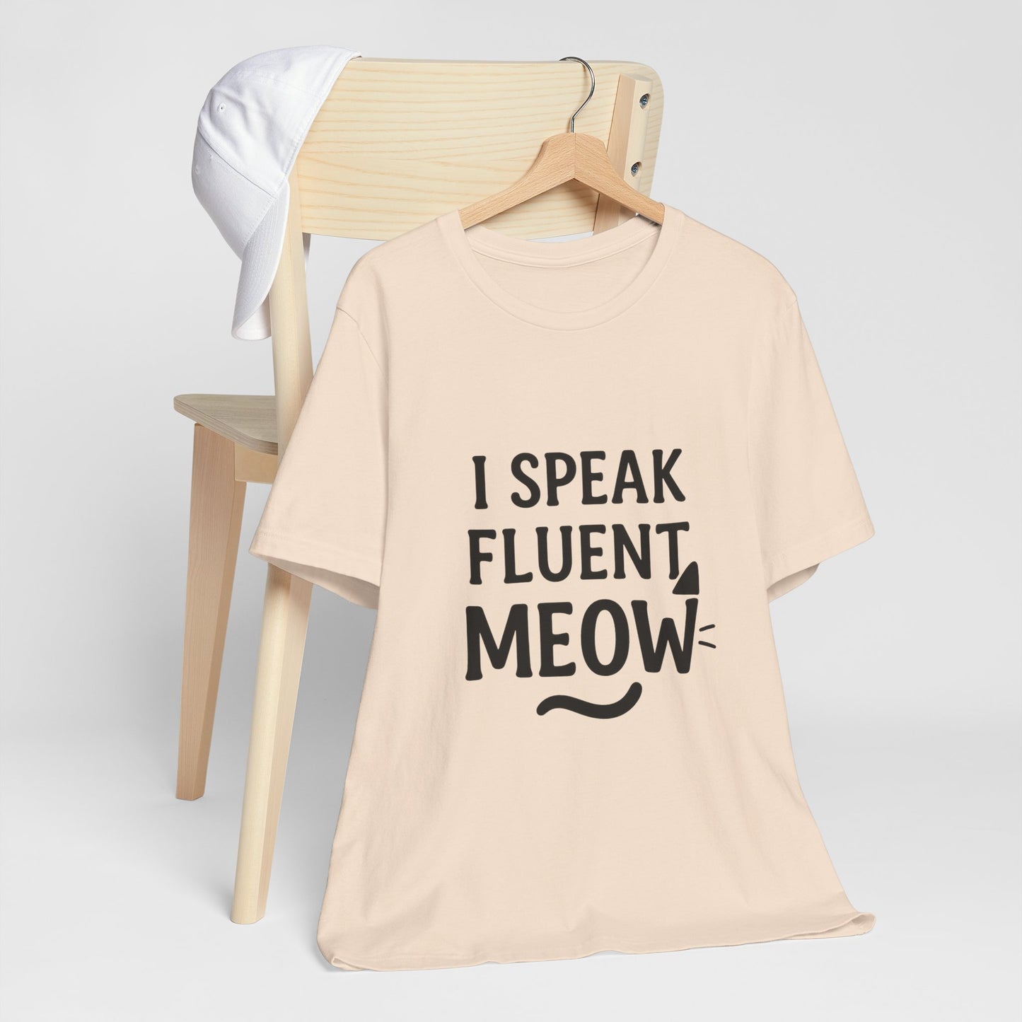 I Speak Fluent Meow Cat Lovers Unisex Jersey Short Sleeve Tee T-shirt