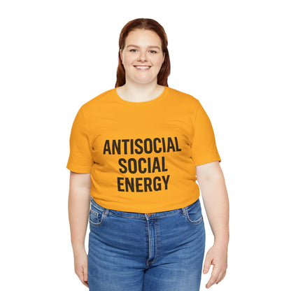 Antisocial Social Energy Unisex Jersey Short Sleeve Tee T-shirt