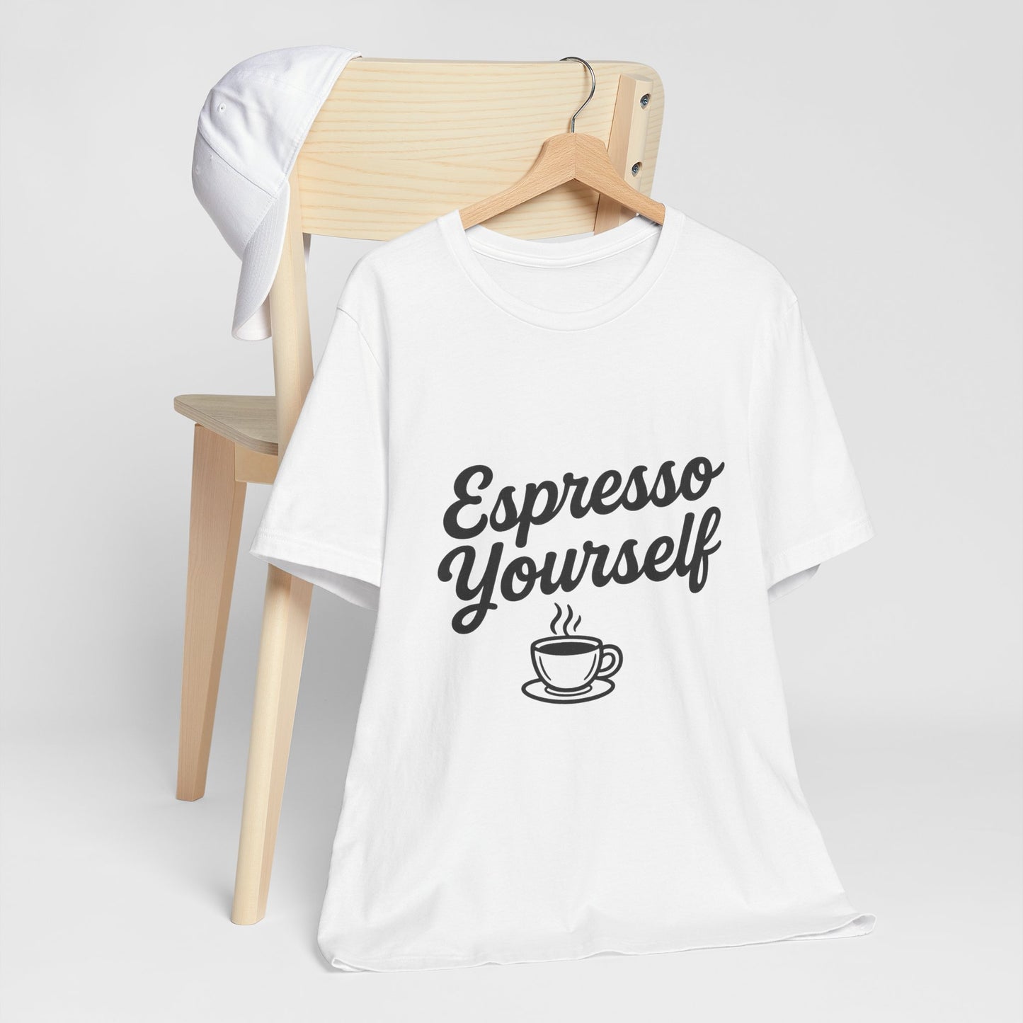 Espresso Yourself Coffee Cup Illustrated Unisex Jersey Short Sleeve Tee T-shirt