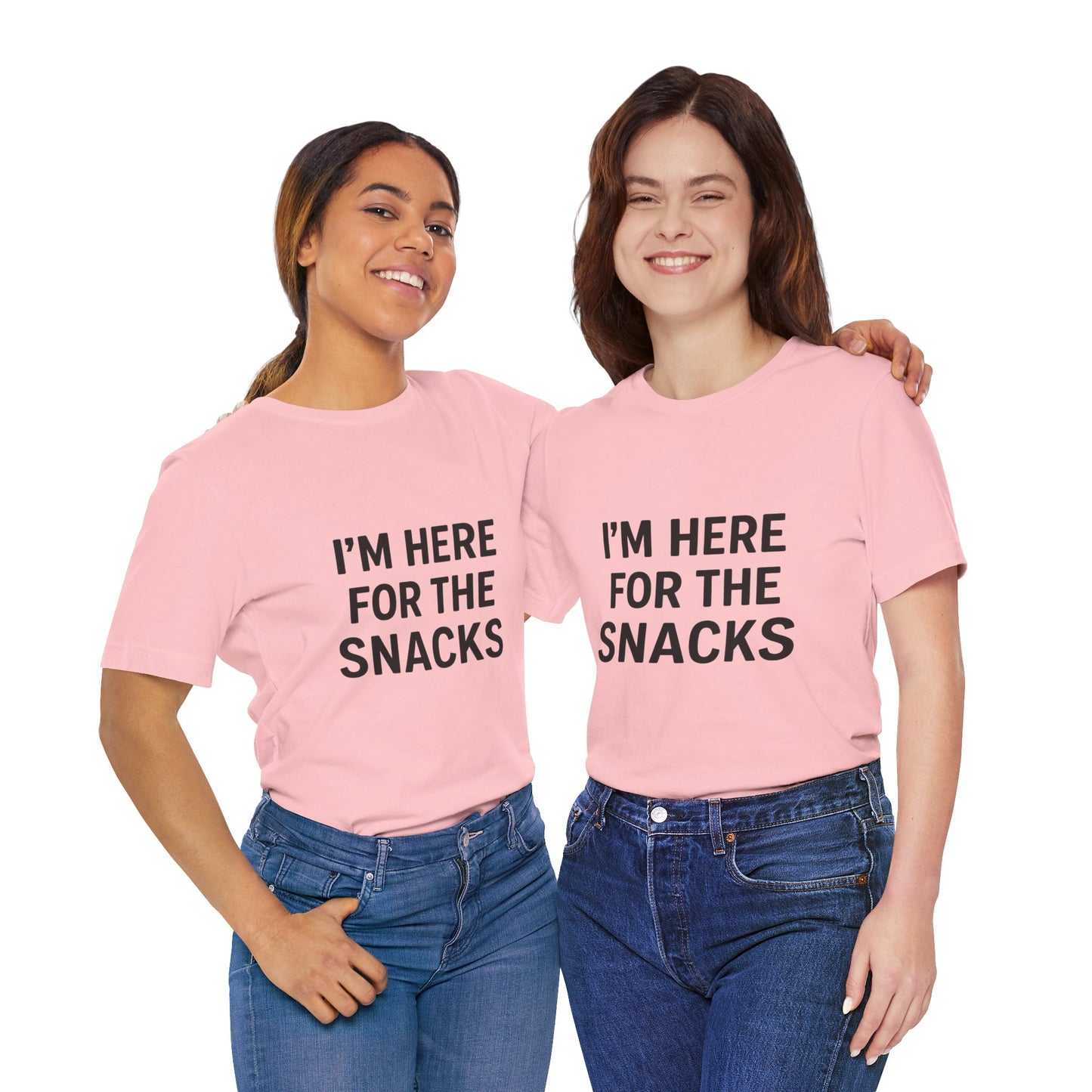 I'm Here For The Snacks Unisex Jersey Short Sleeve Tee T-shirt