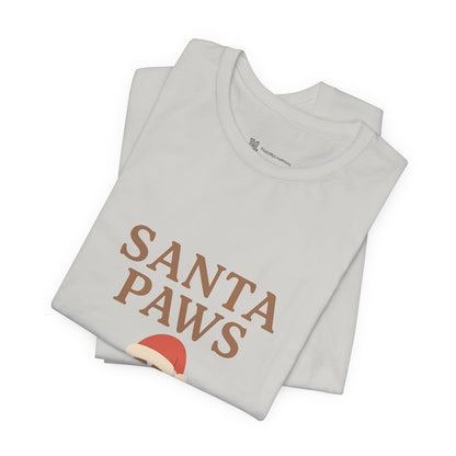 Santa Paws Is Coming To Town Christmas Unisex Jersey Short Sleeve Tee T-shirt