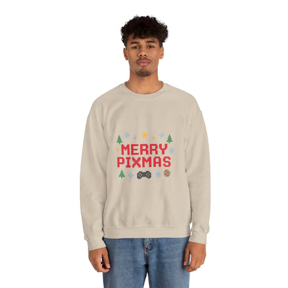 Merry Pixmas Christmas Unisex Heavy Blend™ Crewneck Sweatshirt