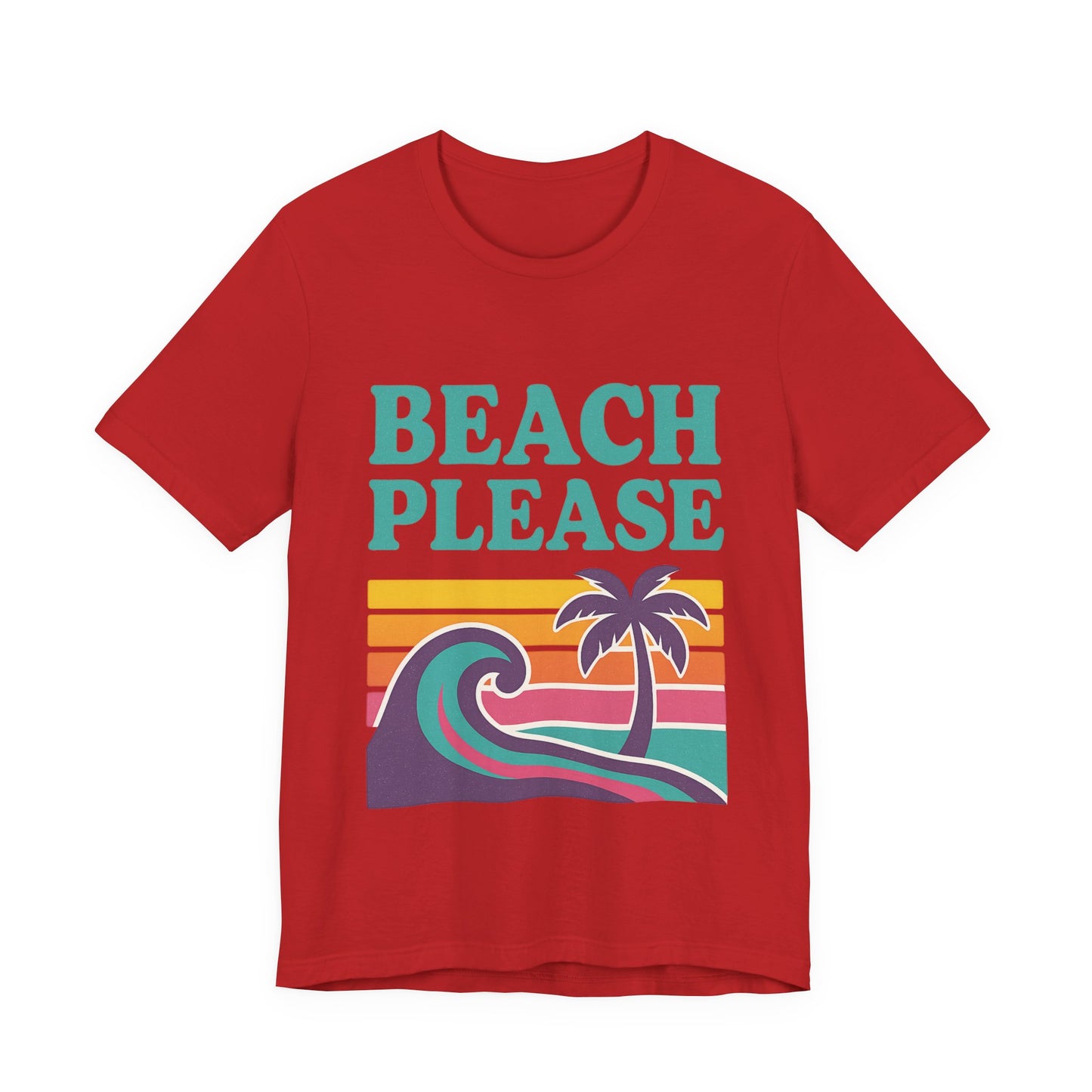 Beach Please Palm Trees Unisex Short Sleeve Tee T-shirt