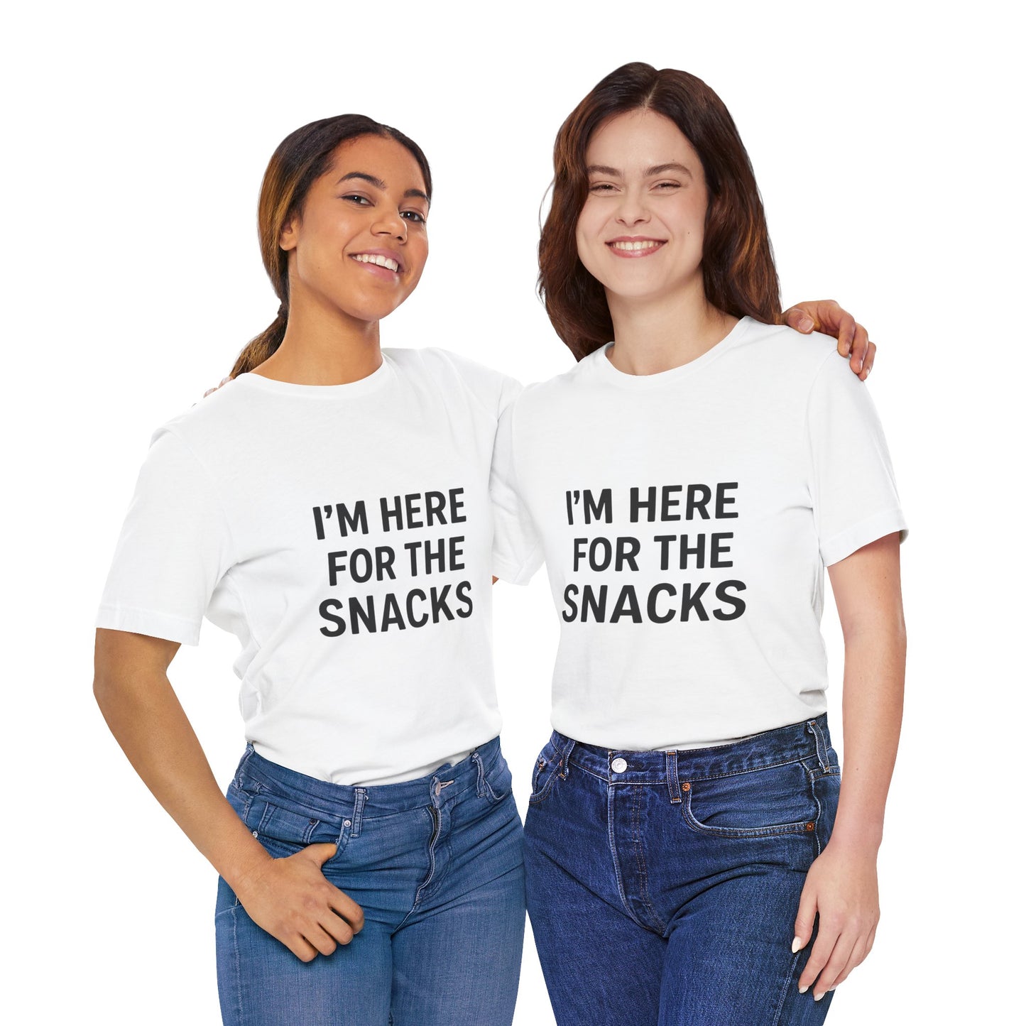 I'm Here For The Snacks Unisex Jersey Short Sleeve Tee T-shirt