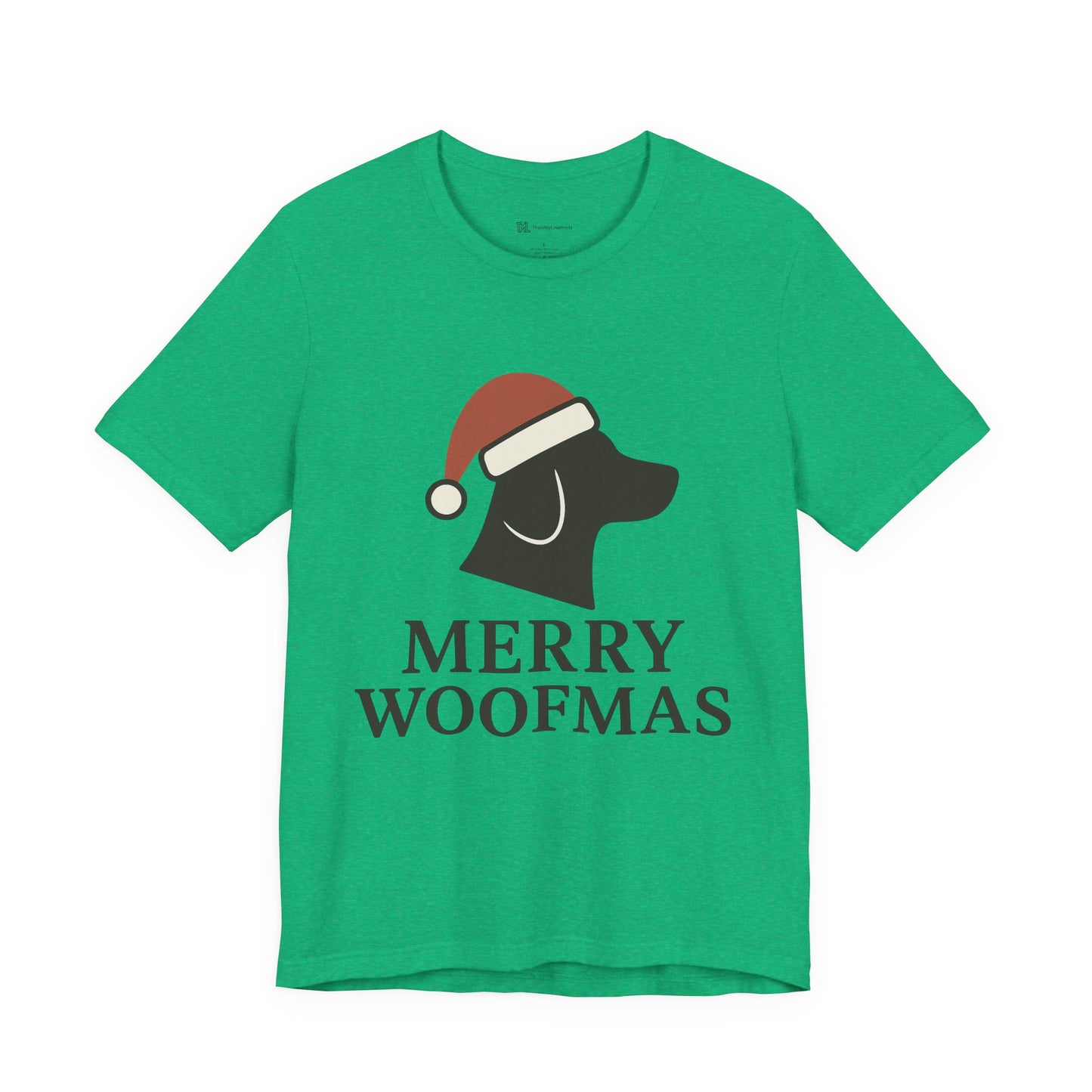 Merry Woofmas Christmas Unisex Jersey Short Sleeve Tee T-shirt