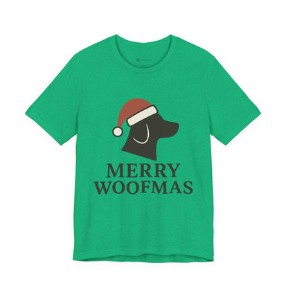 Merry Woofmas Christmas Unisex Jersey Short Sleeve Tee T-shirt